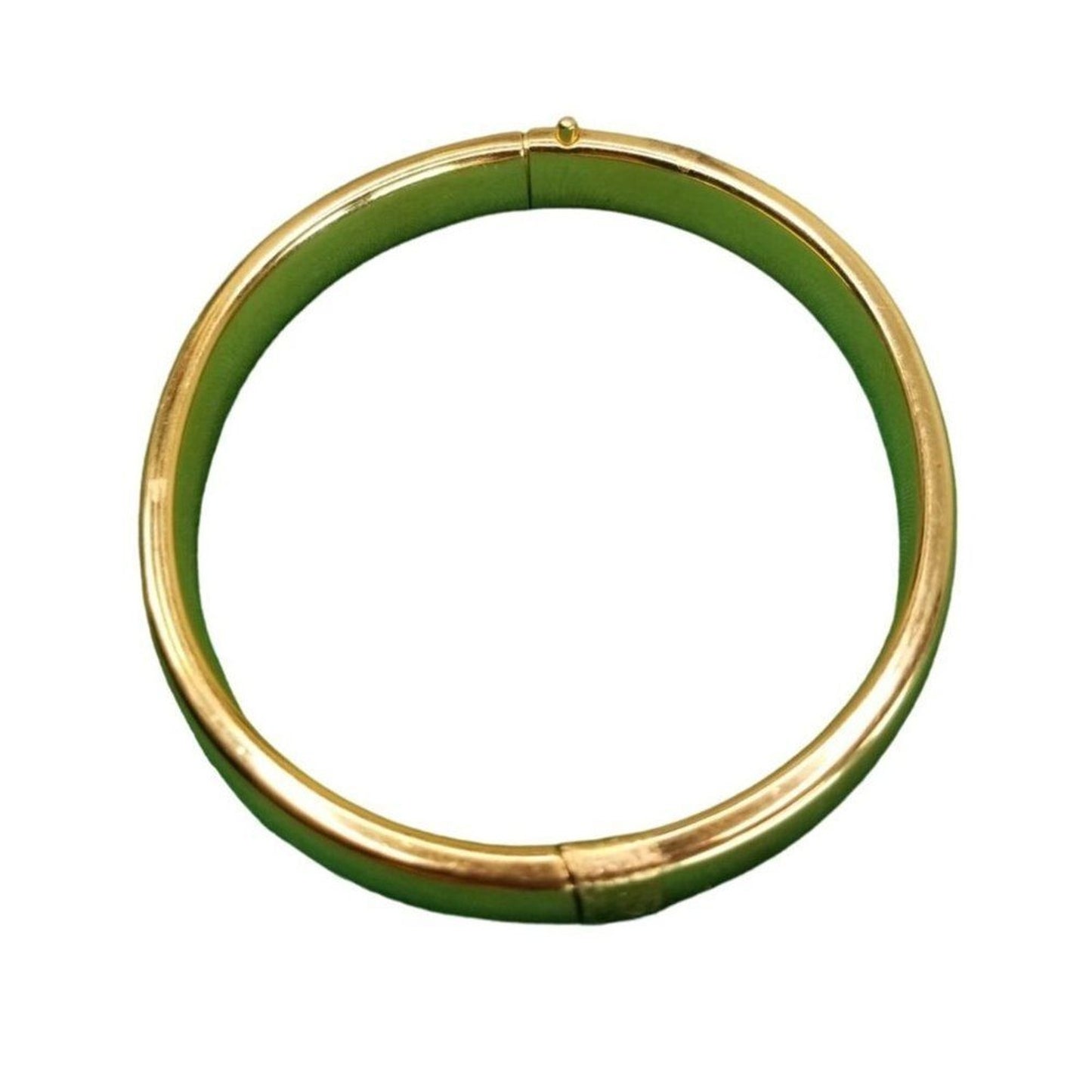 NAPIER Smooth Hollow Gold Filled Bangle Bracelet Hidden Closure [ESTATE JEWELRY]