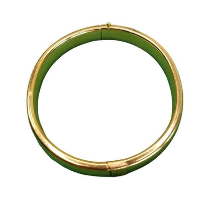 NAPIER Smooth Hollow Gold Filled Bangle Bracelet Hidden Closure [ESTATE JEWELRY]