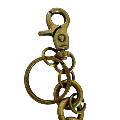 Brass 3D Puffy Hearts Purse Charm Key Ring Purse Accessory Plastic Metal Hook