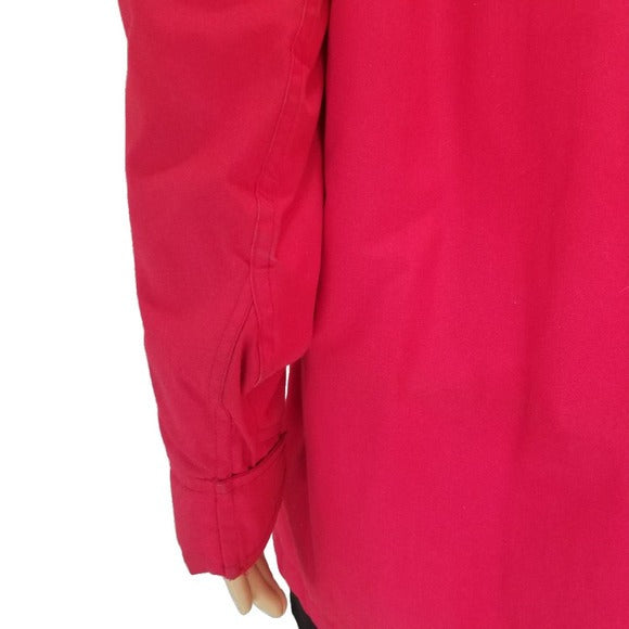 1980s Woolrich Woman Thinsulate Red Snap Close Winter Coat Size Large [VINTAGE]