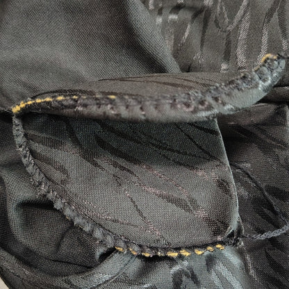 1970s Anthony Richards Abstract Print Black on Black Sheath Dress  Plus Size 14 [Vintage]