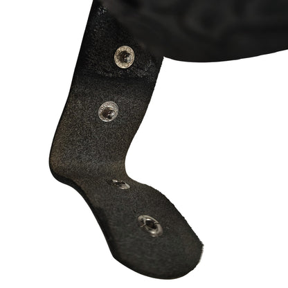 1990s Bebe Replacement Genuine Leather Belt Strap Tooled Engraved Floral Snap Closure