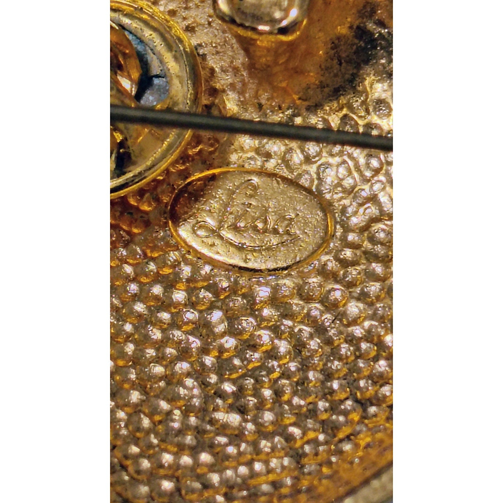 1970s Lisa Heart Brooch Removable Butterfly Lapel Pin Metal Alloy Enamel [Vintage]