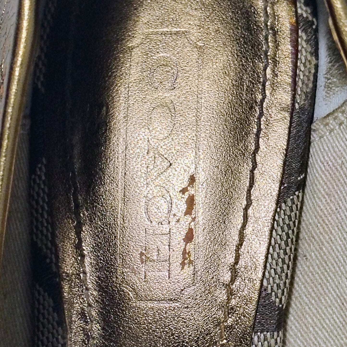 1980s Coach Bronze Crackle Leather Jute Wedge Hee Ireland Bow Espadrille Size 7 [Vintage]