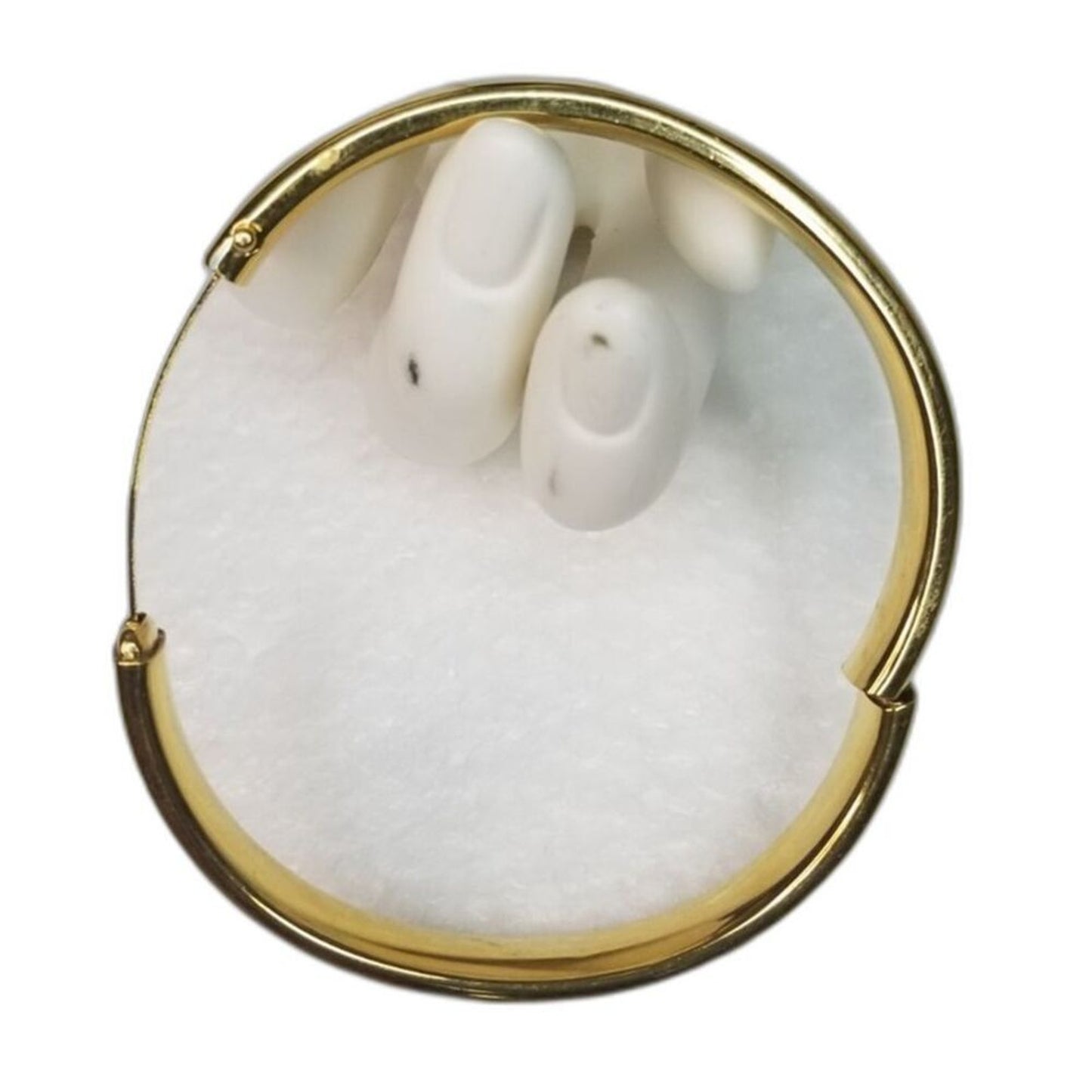 NAPIER Smooth Hollow Gold Filled Bangle Bracelet Hidden Closure [ESTATE JEWELRY]