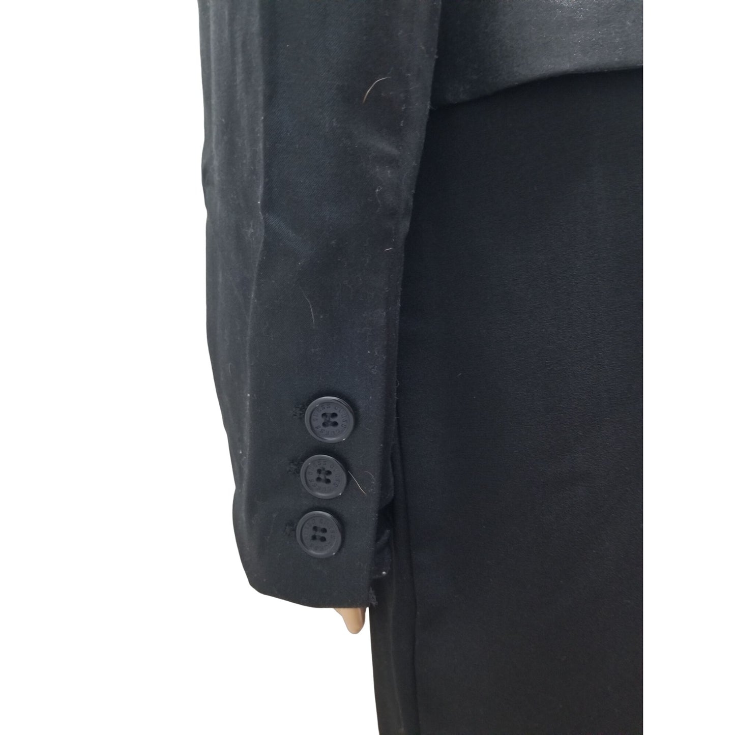Velvet Lapel Fitted Single Breast Guess Tuxedo Jacket Back Split Size Small [VINTAGE]