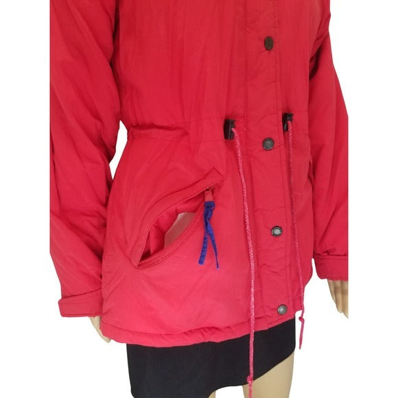 GOOSE Down 80s VINTAGE CABELA'S Red Puffer Winter Coat Size Small [VINTAGE]