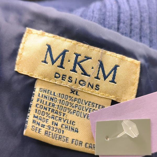 Y2k MCM Purple Zip Up Quilted Sleeveless Ribbed Turtleneck Vest Size XL [Vintage]