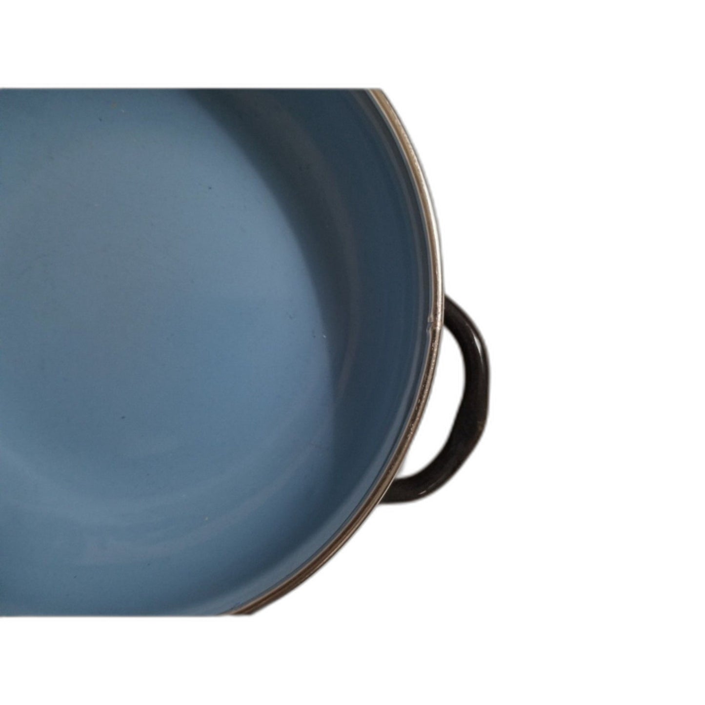 Vintage Enamelware Saute 3 Paella Nestling Pan Set Red Blue Yellow Black