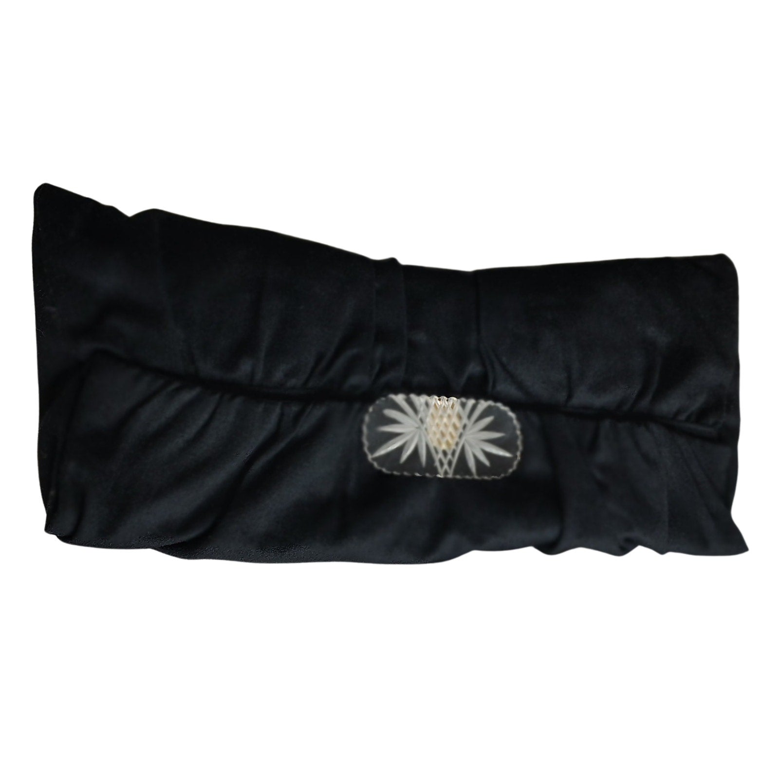 1940s The Meeker Company 100% Virgin Wool Maxi Clutch Lucite Clasp [Vintage]