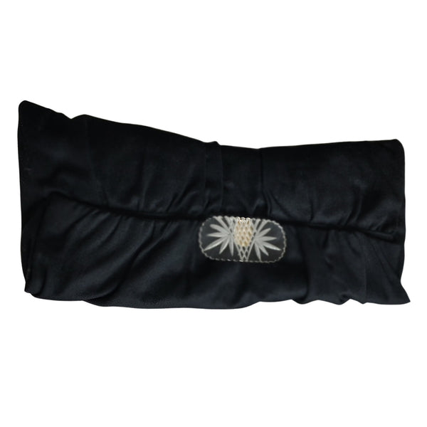 1940s The Meeker Company 100% Virgin Wool Maxi Clutch Lucite Clasp [Vintage]