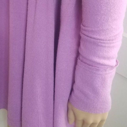 Loose fit Plum Lilac Wide Fit Baby Doll Top Box Cut Long Sleeves Med Free People