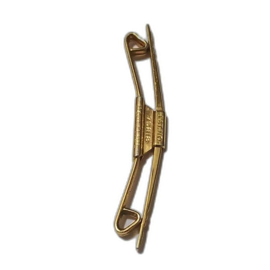 1930s Vintage Swank Gold Tone Collar Bar Button Up Collar Shirt Clasp Holder