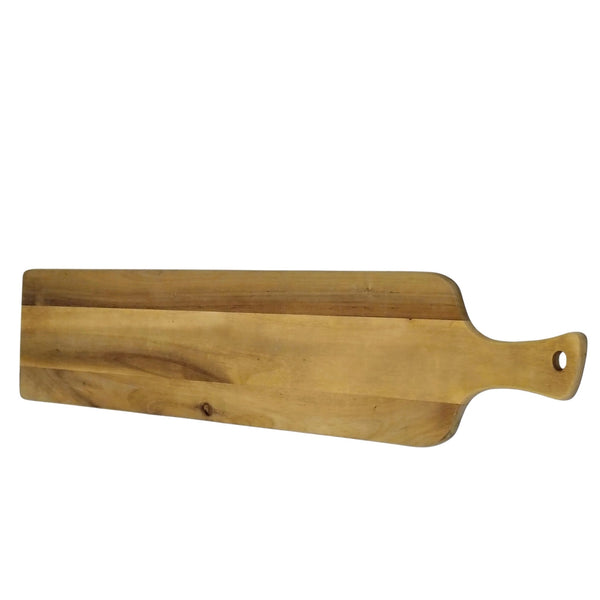 Wooden Long Narrow Charcuterie Chopping Board 22x6 Inches 27 Inch Total Length