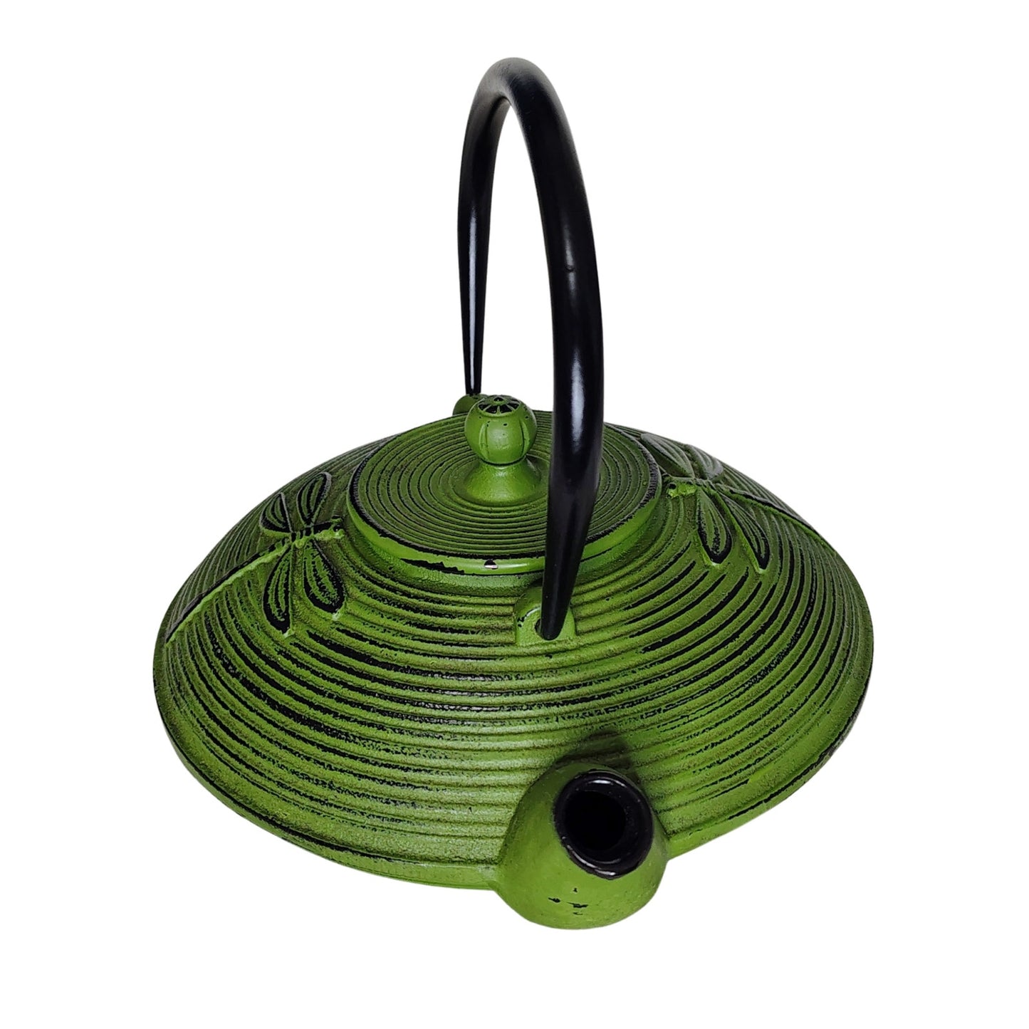 Dragonfly Teapot Green 770ml Low Profile Cast Iron Teapot Heavy Cast Iron