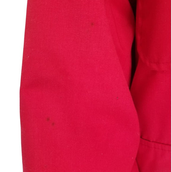 1980s Woolrich Woman Thinsulate Red Snap Close Winter Coat Size Large [VINTAGE]