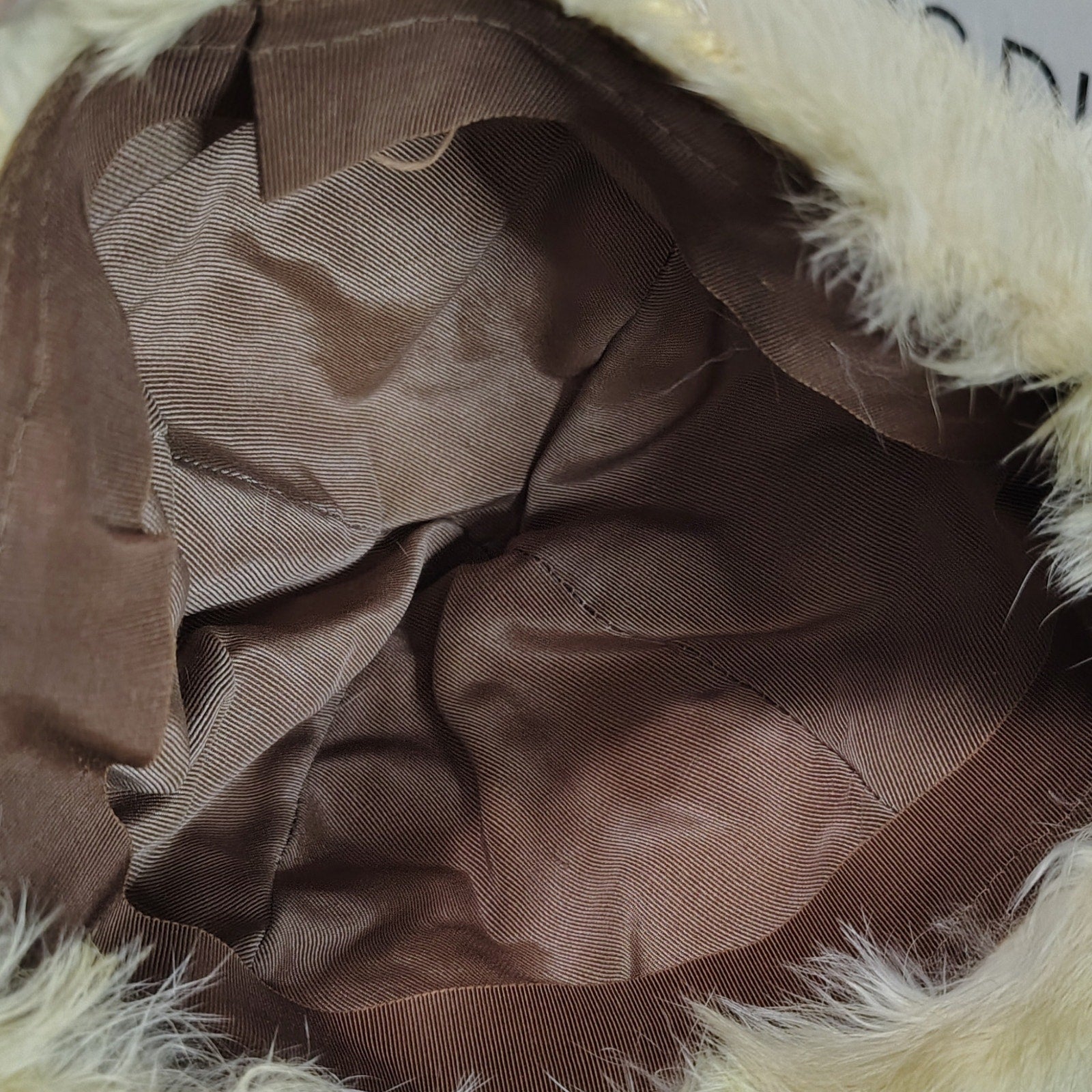 1950s Cream Real Fur Tall Pillbox Cossack Style Winter Hat [Vintage]