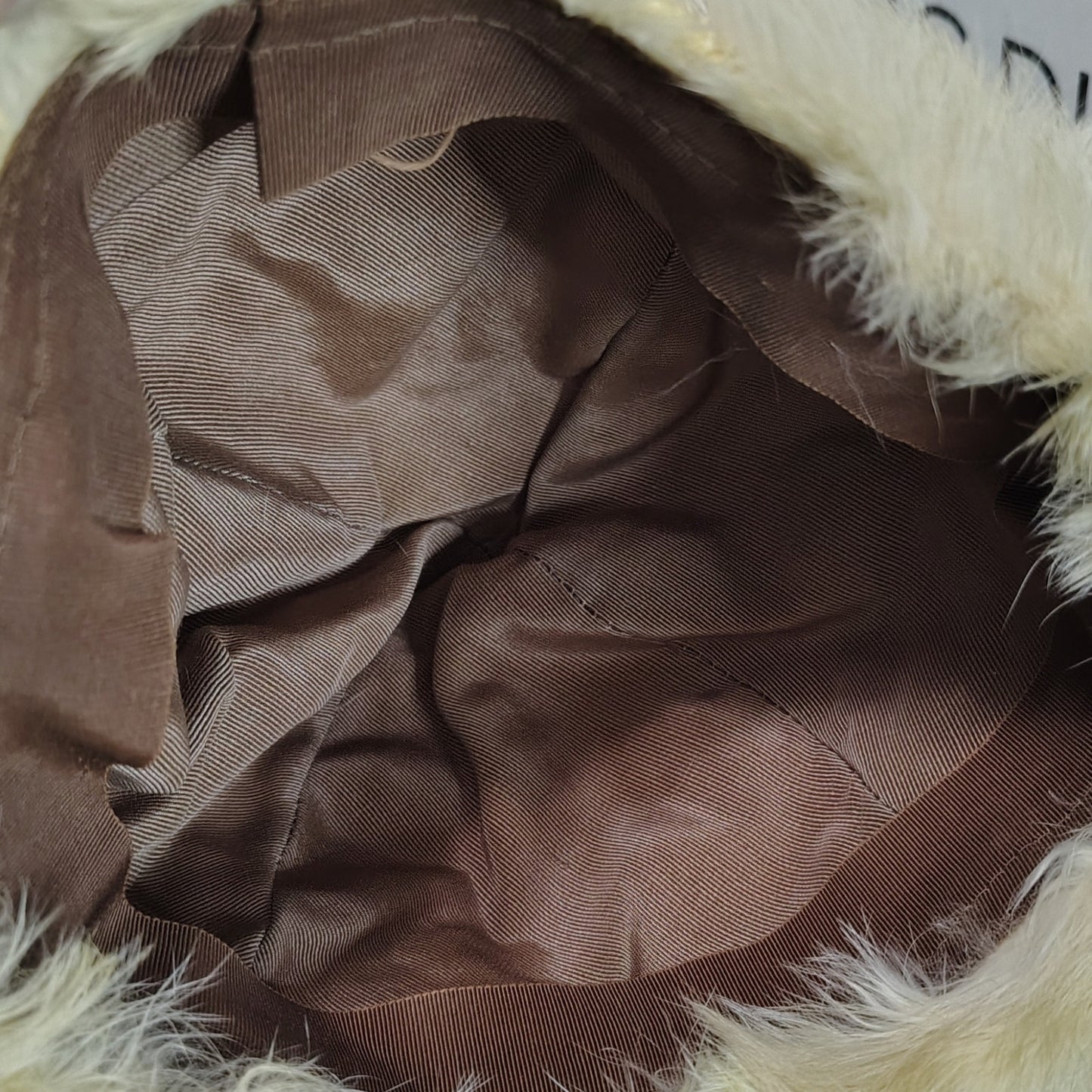 1950s Cream Real Fur Tall Pillbox Cossack Style Winter Hat [Vintage]