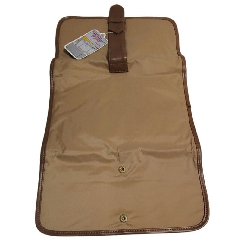 1970s Brown Waterproof Travel Maxi Clutch Folio By Baggo New Tags [Vintage]