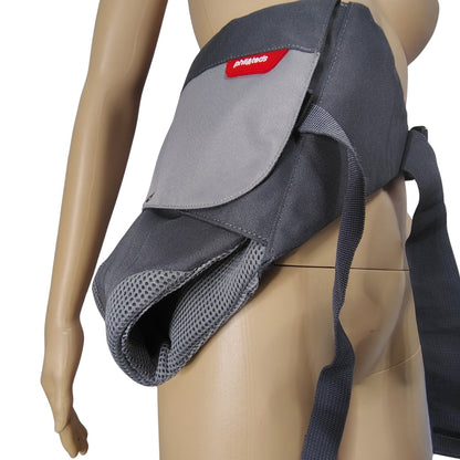 Phil and Ted's Charcoal Gray Belted Hip Baby Seat Carrier Belts Onto Hips