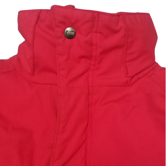 1980s Woolrich Woman Thinsulate Red Snap Close Winter Coat Size Large [VINTAGE]