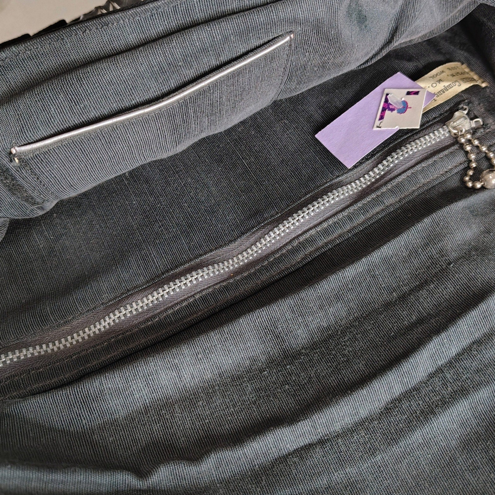 1940s The Meeker Company 100% Virgin Wool Maxi Clutch Lucite Clasp [Vintage]