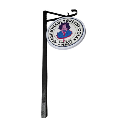 Indoor Hanging Two Sided Round Logo Marketing Signage Booth Festival Tent Signs