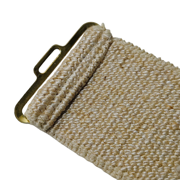 1980s Genuine Sand Dollar Elastic Waist Cinching Defining Belt Cream Medium [Vintage]