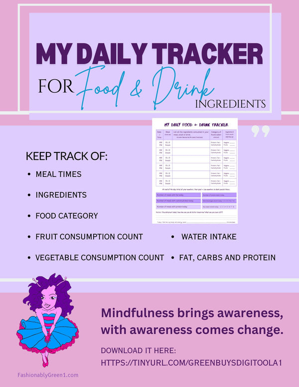 My Daily Meal and Drink Ingredients Mindfulness Tracker