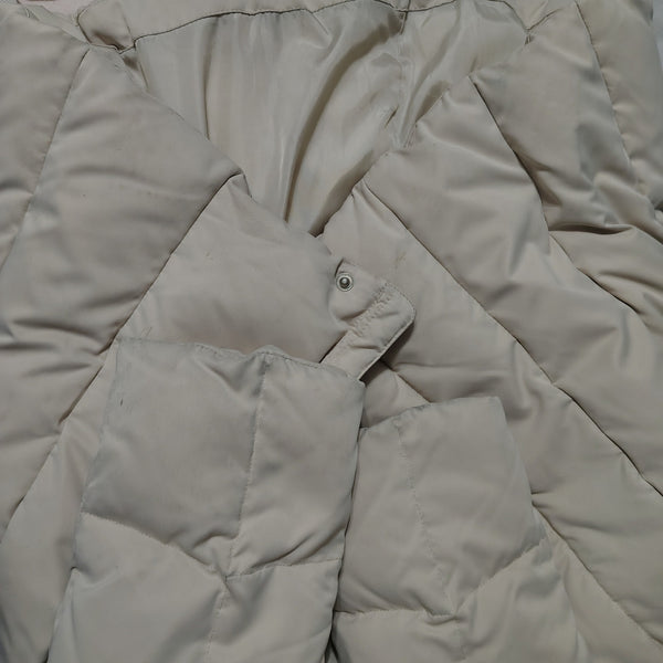Calvin Klein Beige Performance Women's Puffer Coat Jacket Rollaway Hood Size Medium