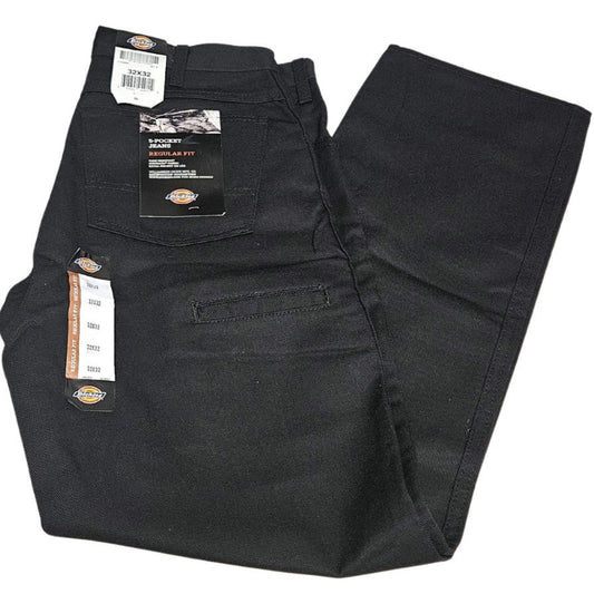 Dickies 5-Pocket Black Jeans Regular Fit Fade Resistant Staydark Fabric SZ 32x32