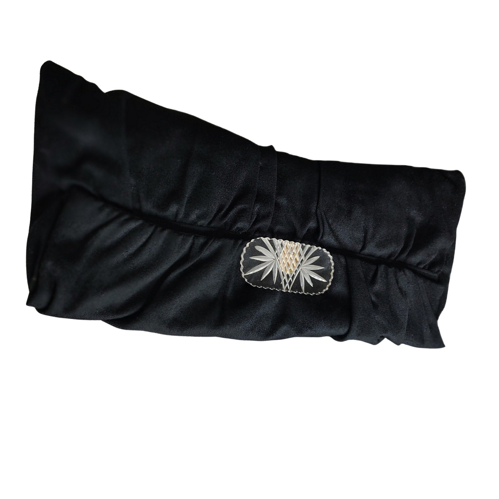 1940s The Meeker Company 100% Virgin Wool Maxi Clutch Lucite Clasp [Vintage]