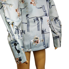 70s Triumph California Dress Shirt Floral Disco Hawaiian Hippie Size Medium  [Vintage]