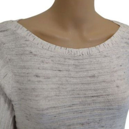 MOTH Anthropologie Beige Long Sleeve Boat Neck Sweater Tunic Dress Size Large
