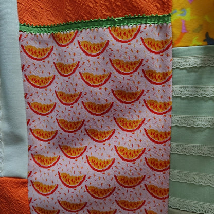 1960s Patchwork Boho Maxi Skirt Prairie Lined Size XS [Vintage]