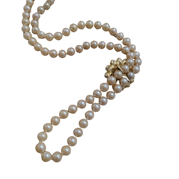 DuBarry Fifth Avenue Scarf Clip Round Flower Vintage Gold Tone Necklace 1.25"