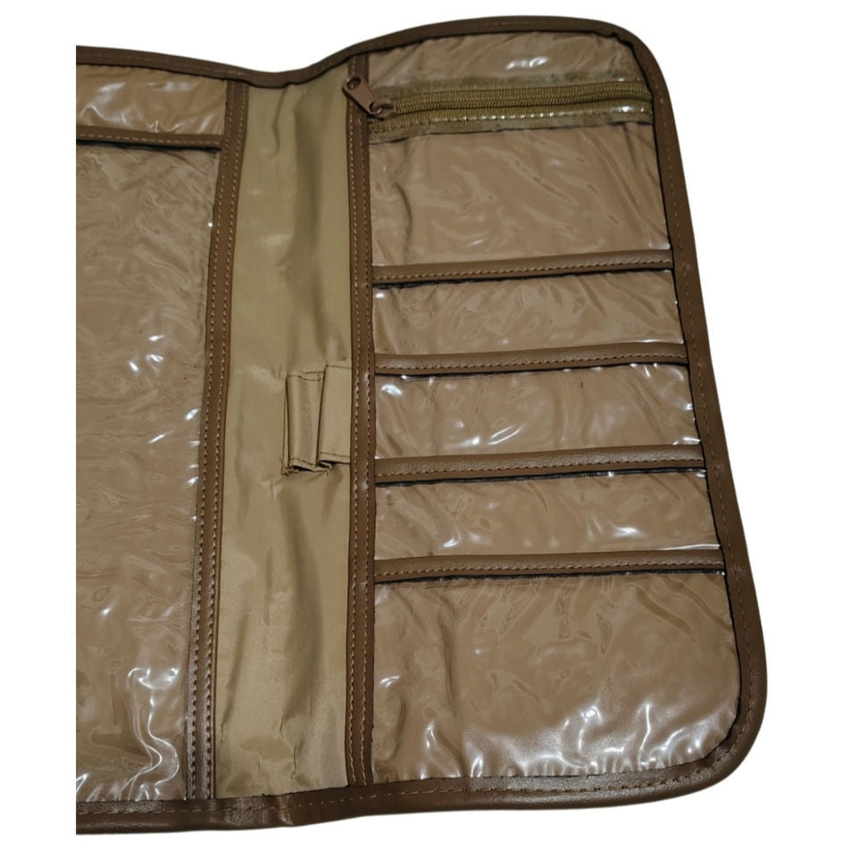 1970s Brown Waterproof Travel Maxi Clutch Folio By Baggo New Tags [Vintage]