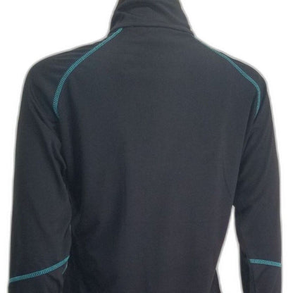 Subaru Black Label Black with Blue Pullover Zip Up Collar Shirt Size Small