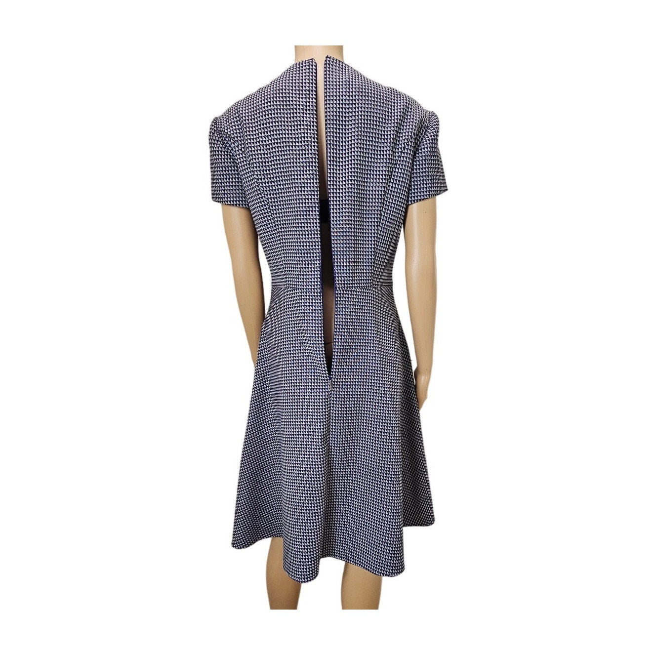 Hugo Boss Halomi Purple Gray  Fit & Flare Back Zip Dress Size 8 US 12 UK 44 IT