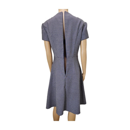 Hugo Boss Halomi Purple Gray  Fit & Flare Back Zip Dress Size 8 US 12 UK 44 IT