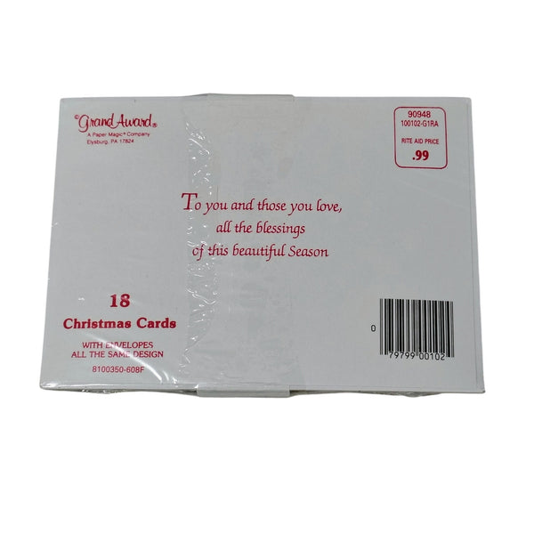 90s Nativity Childrens Scene Jesus Manger 18 New Christmas Cards Greeting Cards New in Package [Vintage]