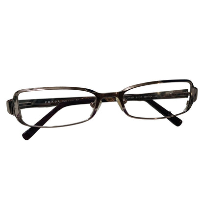 PRADA Sleek Fit Eye Glasses Specs VPR 66F 51017 3Bh-101 135 Gold Rimmed Frames