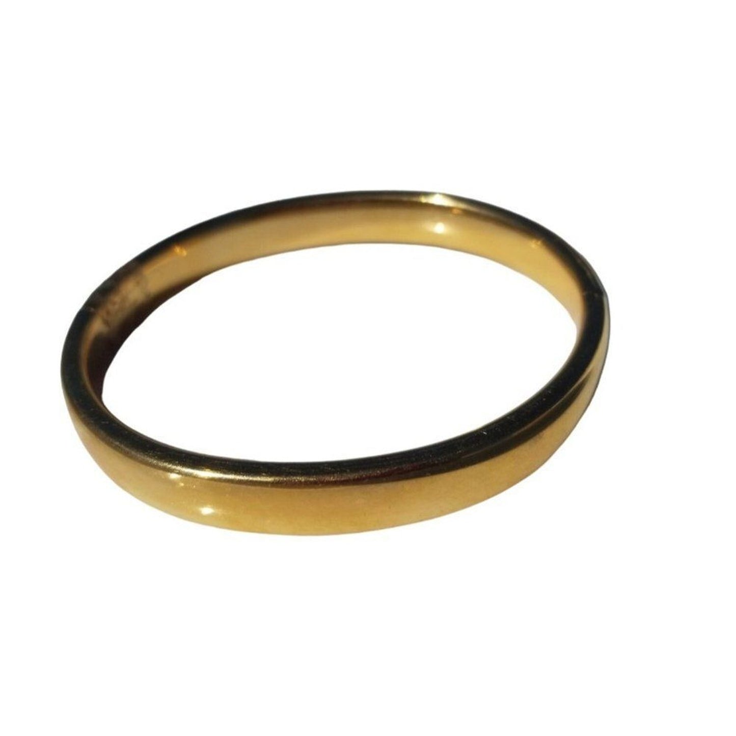 NAPIER Smooth Hollow Gold Filled Bangle Bracelet Hidden Closure [ESTATE JEWELRY]