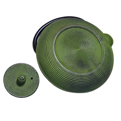 Dragonfly Teapot Green 770ml Low Profile Cast Iron Teapot Heavy Cast Iron