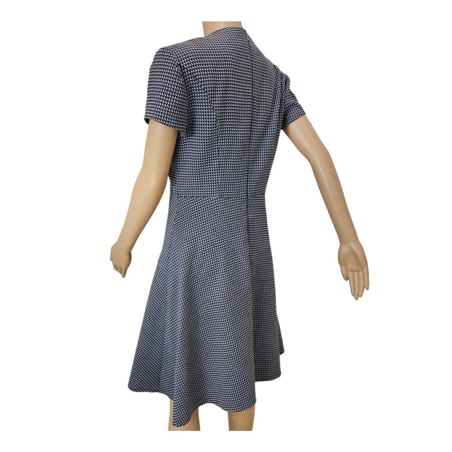 Hugo Boss Halomi Purple Gray  Fit & Flare Back Zip Dress Size 8 US 12 UK 44 IT