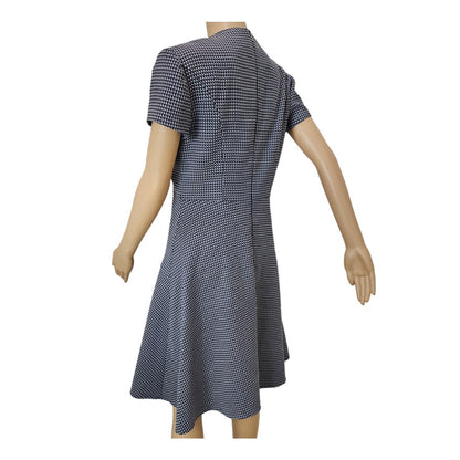 Hugo Boss Halomi Purple Gray  Fit & Flare Back Zip Dress Size 8 US 12 UK 44 IT