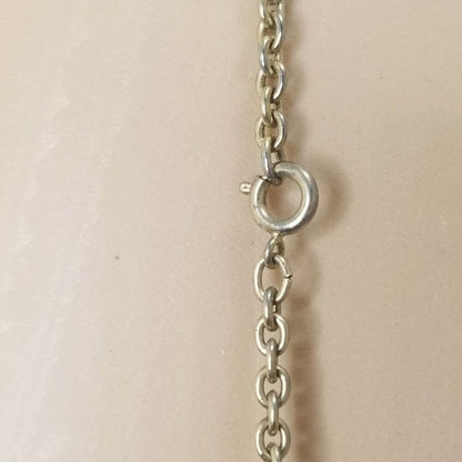 Avon Vintage Ornate Filigree Photo Yesteryear Locket Gold Blue Cabochon Necklace