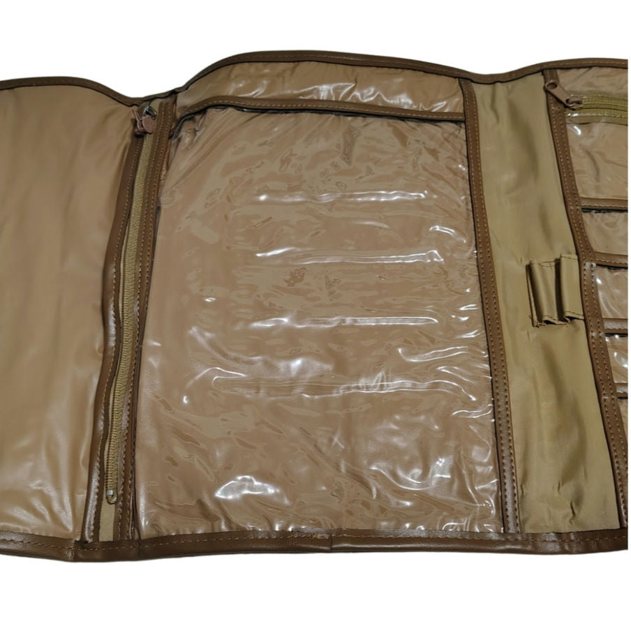 1970s Brown Waterproof Travel Maxi Clutch Folio By Baggo New Tags [Vintage]