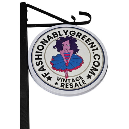 Indoor Hanging Two Sided Round Logo Marketing Signage Booth Festival Tent Signs