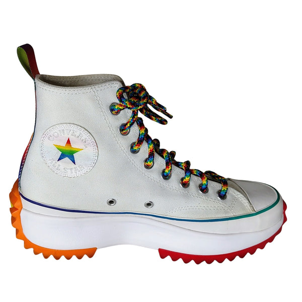 Converse Run Star Hike Hi Platform PRIDE Rainbow Sneakers Size 8 Women 6.5 Mens